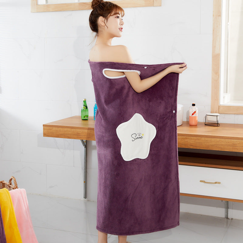 Cartoon Coral Fleece Cross-border Bath Towel Set Beauty Salon Adult