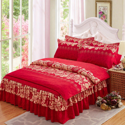 Bilateral bed skirt bedspread Simmons bed cover