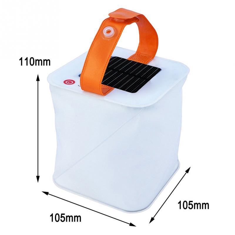 New LED Lantern Solar Collapsible Camp Flashlight Torch Light