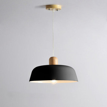 Nordic Wood Pendant Lighting Fixture Luminaire Round Kitchen Dining