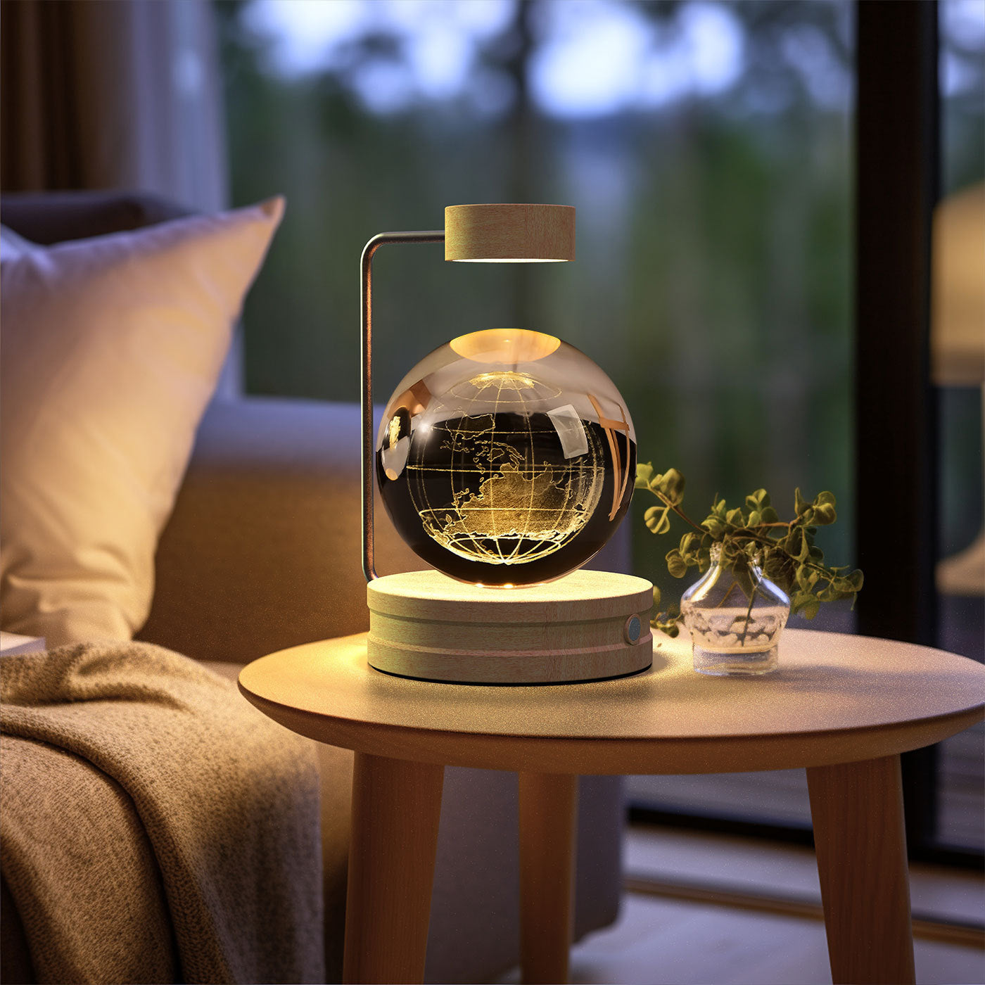 Crystal Ball Cosmic Dinosaur Indoor Night Light Lamp