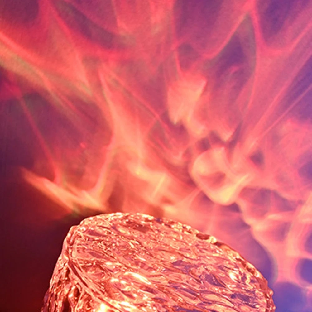 Crystal Lamp Water Ripple Projector Night Light Decoration Home