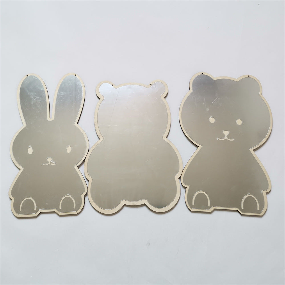 Ins Nordic Creative Home Decoration Crafts Rabbit Bear Acrylic Mirror