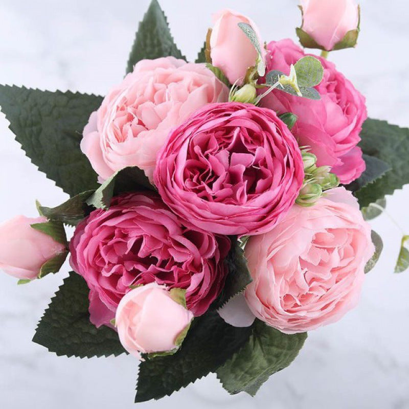 Artificial Feili Persian Peony Rose Bouquet
