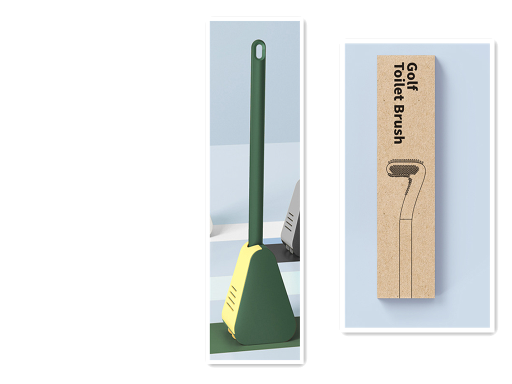 Golf Toilet Brush Wall-Mounted Cleaning Tools Silicone