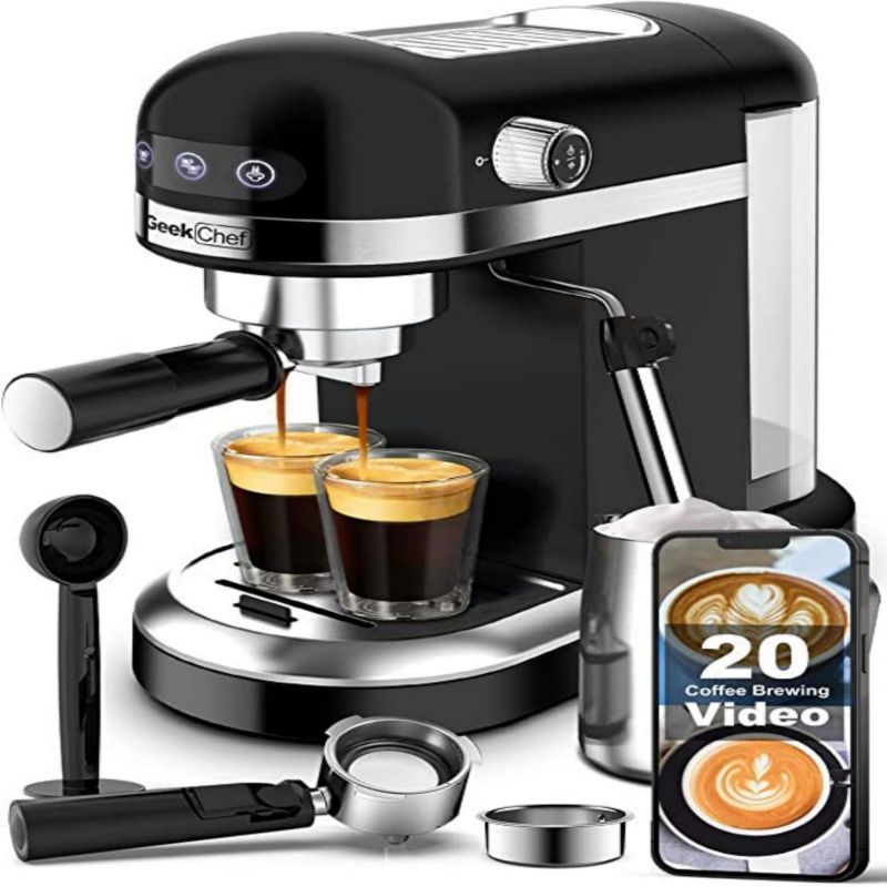 20 Bar Espresso Machine 1350W High Performance 1.4 Ldetachable