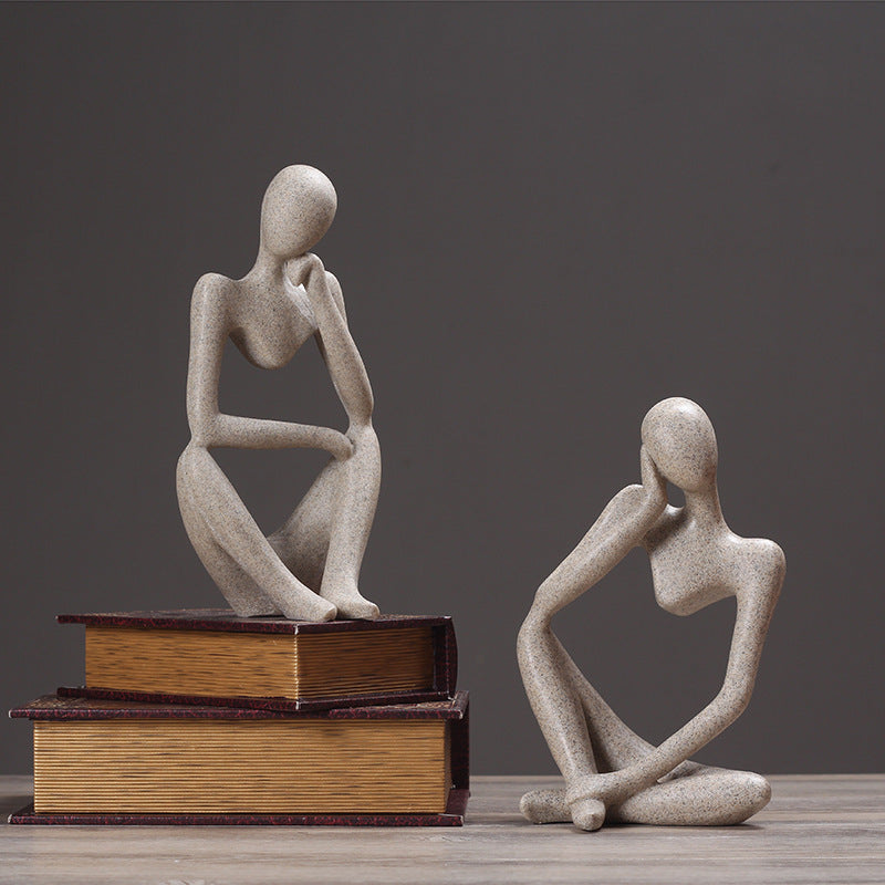 Creative Abstract Character Jane Ou Thinker Ornaments