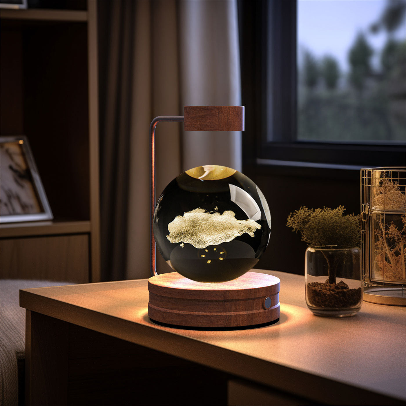 Crystal Ball Cosmic Dinosaur Indoor Night Light Lamp