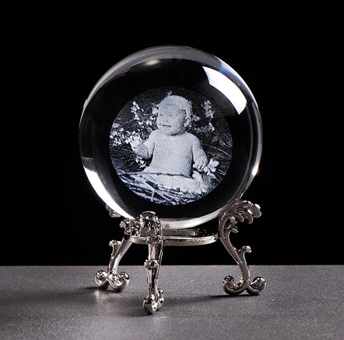 Glass Photo Ball Personalized Crystal Sphere Lase Engraving