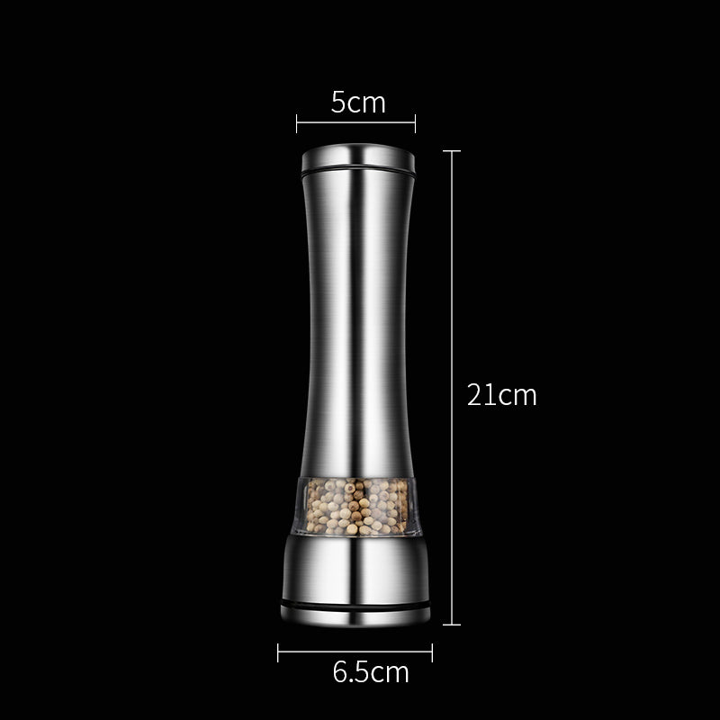 Black pepper grain grinder manual household kitchen glass seasoning bottle