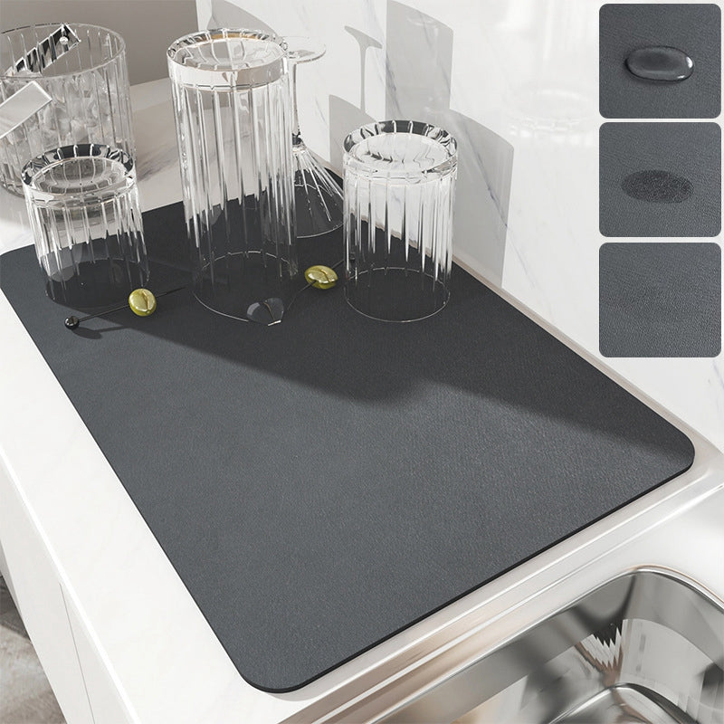 Skin Drain Pad Rubber Dish Drying Mat Super Absorbent Drainer