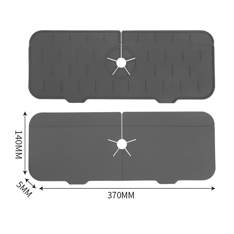 Kitchen Silicone Faucet Absorbent Mat Sink Splash Guard Faucet