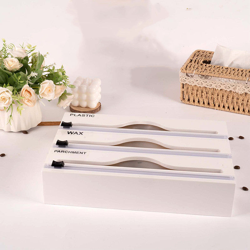 3 In 1 Bamboo Wrap Organizer With Cutter And Labels