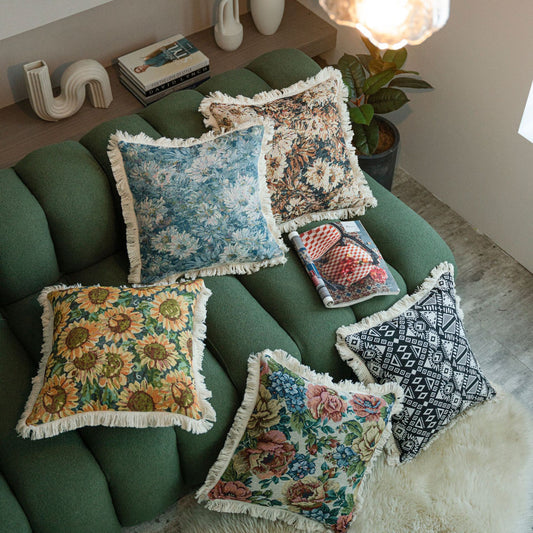 Jacquard Multicolor Sofa Pillow Cases