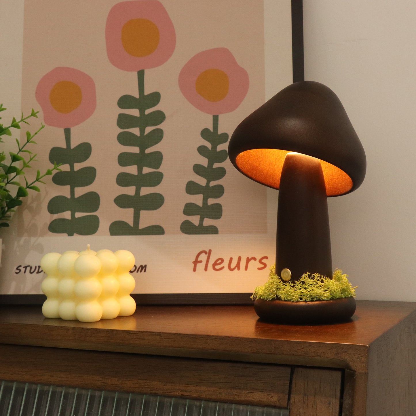Twist Head Mushroom Small Night Lamp Warm Light Touch Home Decor