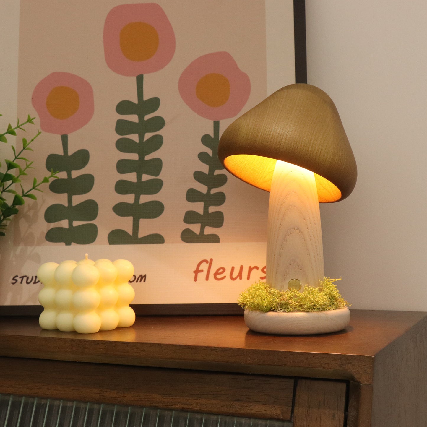 Twist Head Mushroom Small Night Lamp Warm Light Touch Home Decor