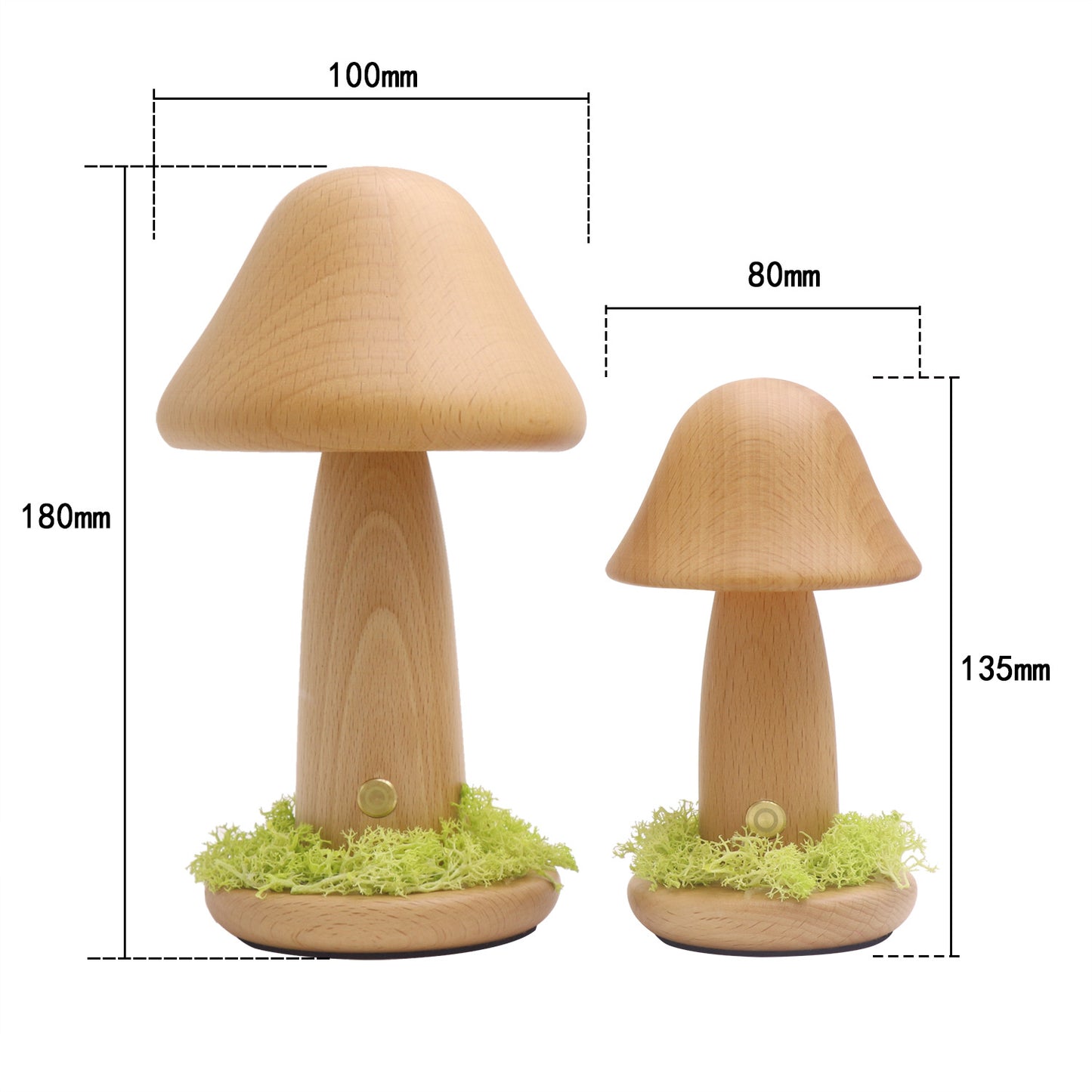 Twist Head Mushroom Small Night Lamp Warm Light Touch Home Decor