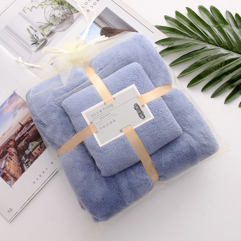 High-density Coral Fleece Absorbent Soft Bath Towel Face Towel