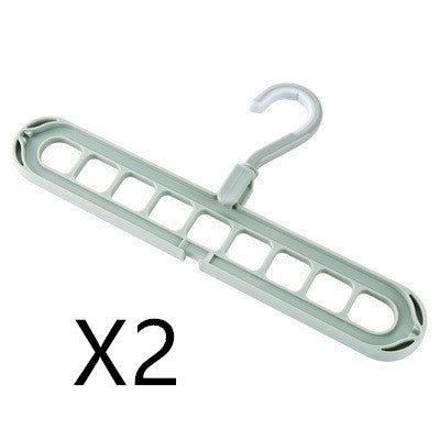 Nine-hole Seamless Folding Simple Storage Hanger For Bedroom