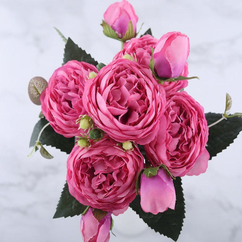Artificial Feili Persian Peony Rose Bouquet