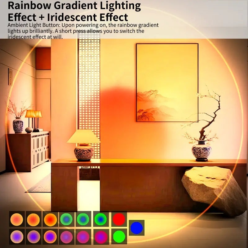 RGB Gradient LED Night Light With Motion Sensor Wall Lamp
