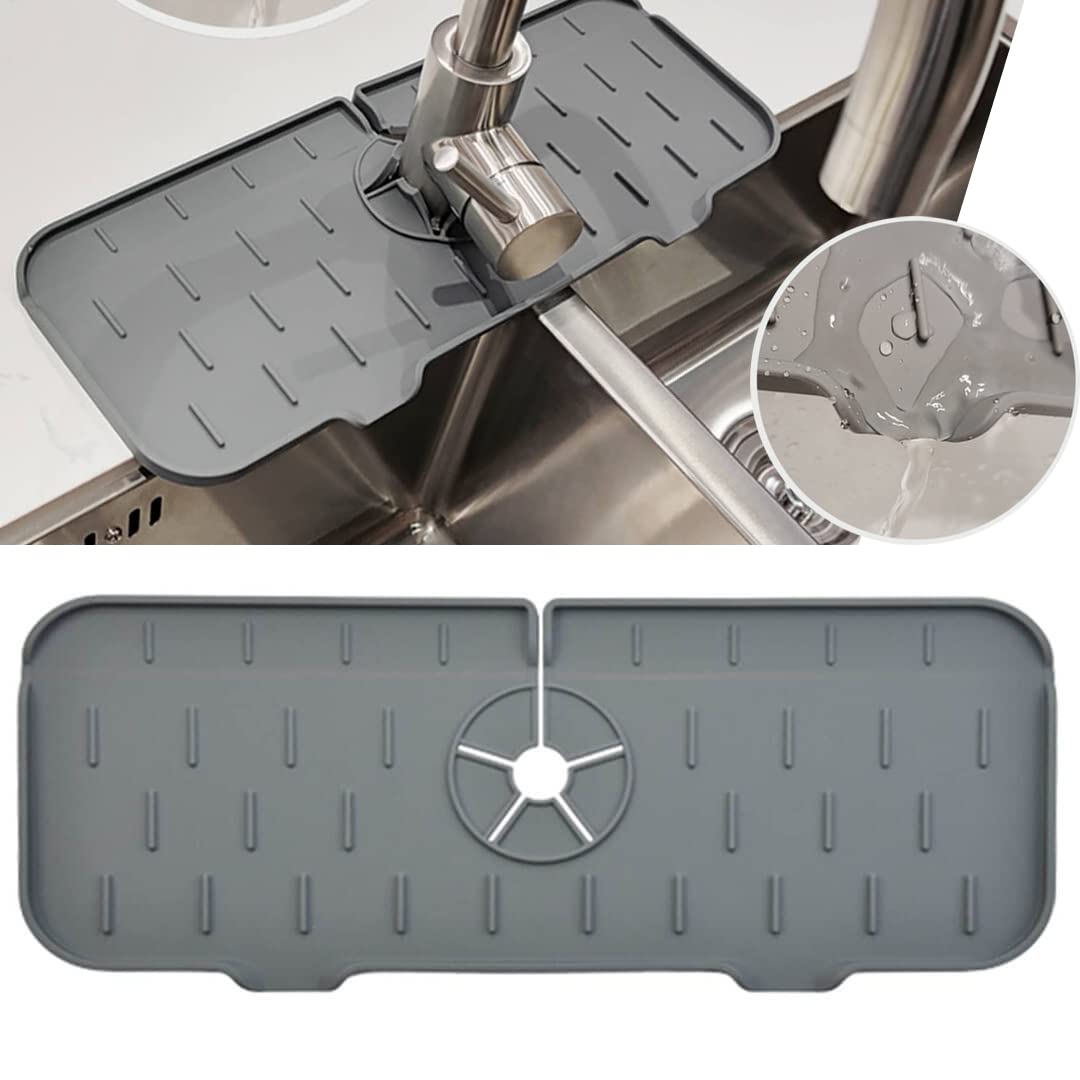 Kitchen Silicone Faucet Absorbent Mat Sink Splash Guard Faucet