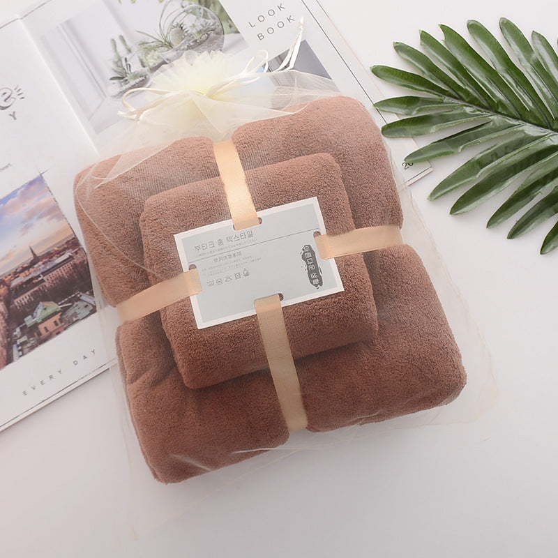 High-density Coral Fleece Absorbent Soft Bath Towel Face Towel