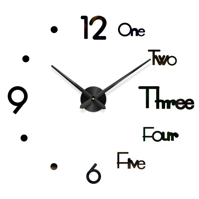 Wall Clock Metal Quartz Watch Clocks 3d Diy Home Decoration
