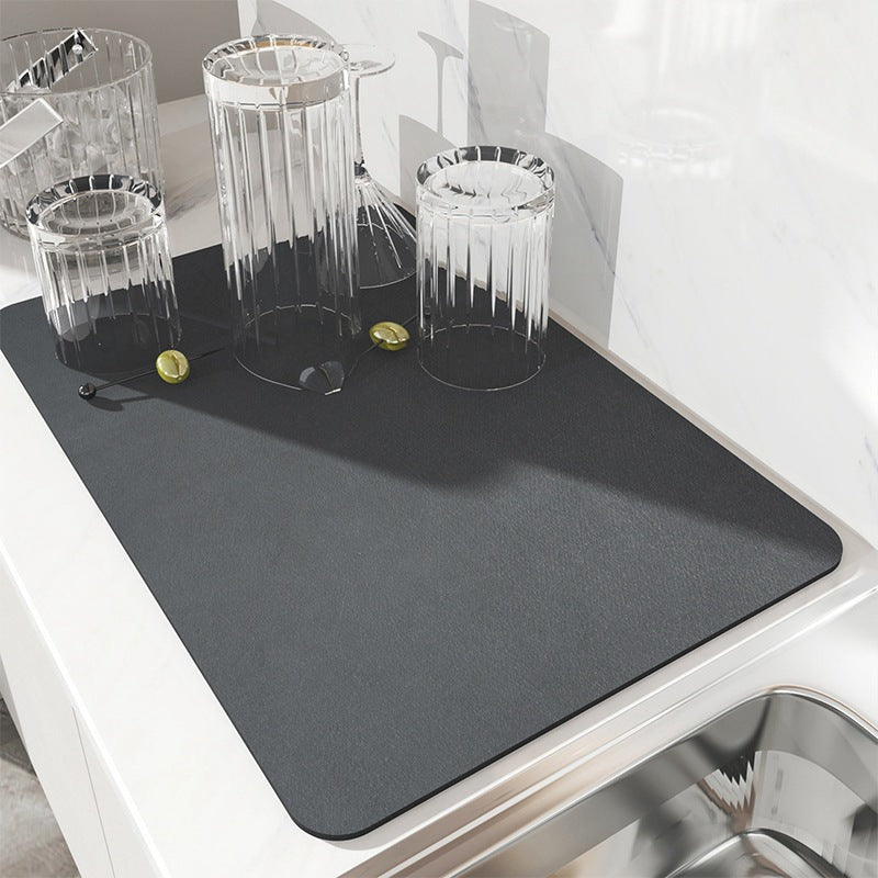 Skin Drain Pad Rubber Dish Drying Mat Super Absorbent Drainer