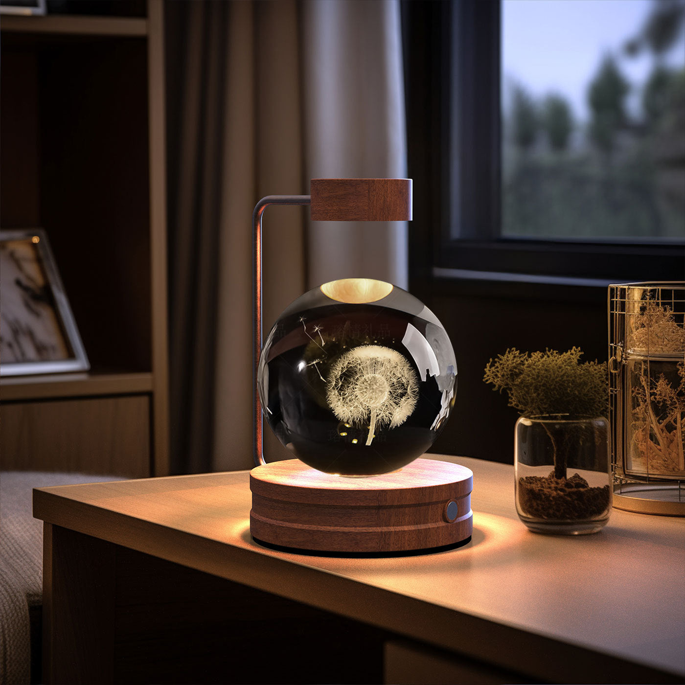 Crystal Ball Cosmic Dinosaur Indoor Night Light Lamp