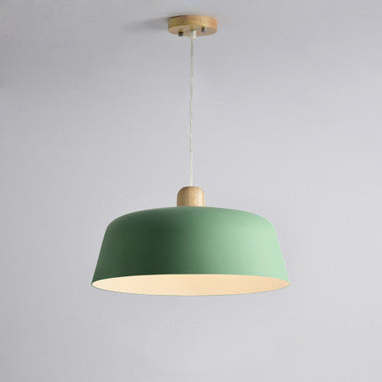 Nordic Wood Pendant Lighting Fixture Luminaire Round Kitchen Dining