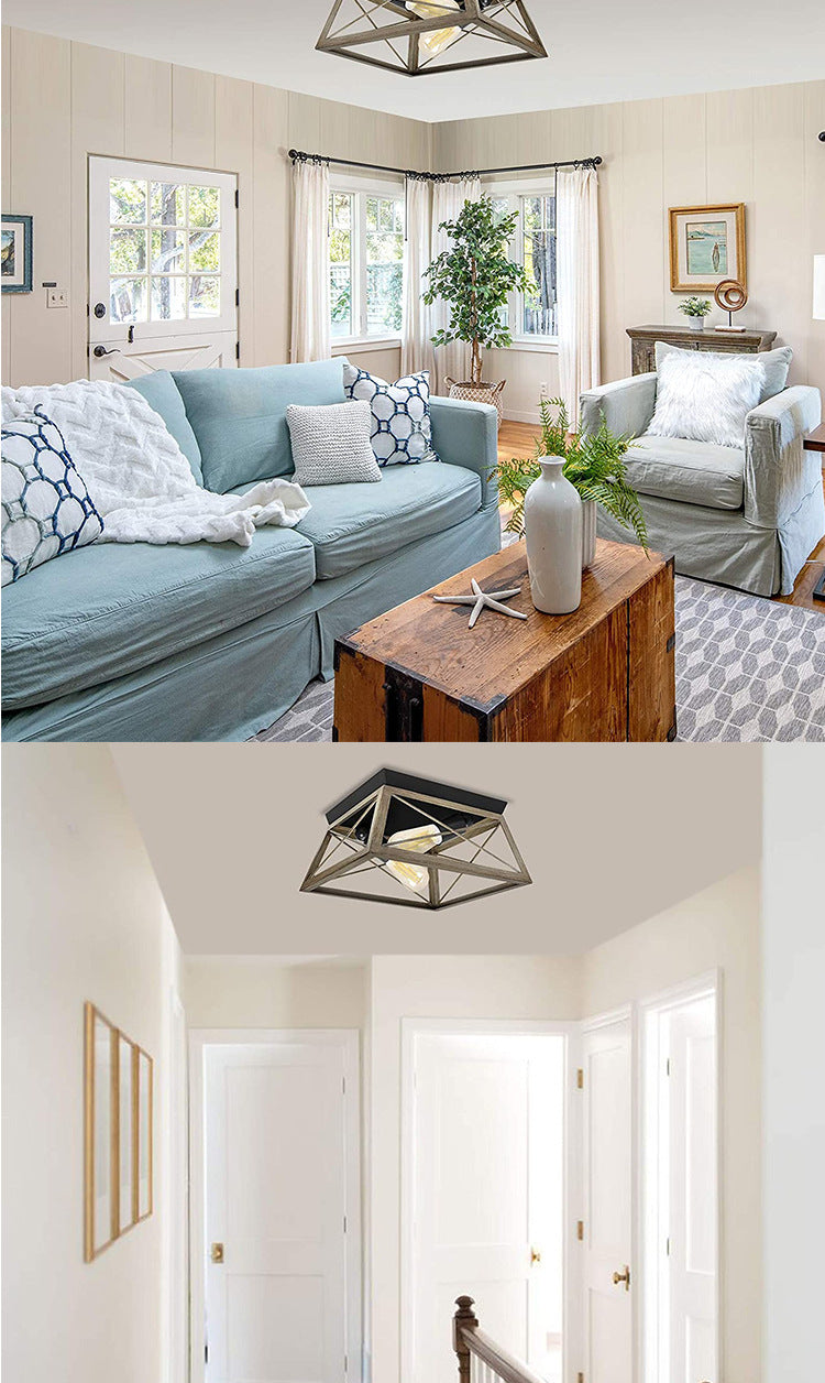 Dining Roomliving Room Iron Vintage Industrial Wind Ceiling Lamp