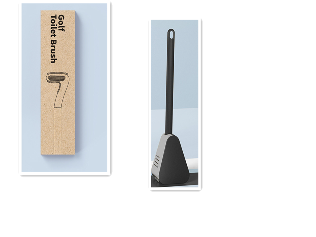 Golf Toilet Brush Wall-Mounted Cleaning Tools Silicone