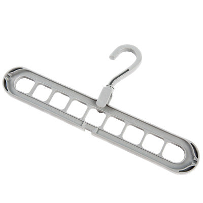 Nine-hole Seamless Folding Simple Storage Hanger For Bedroom