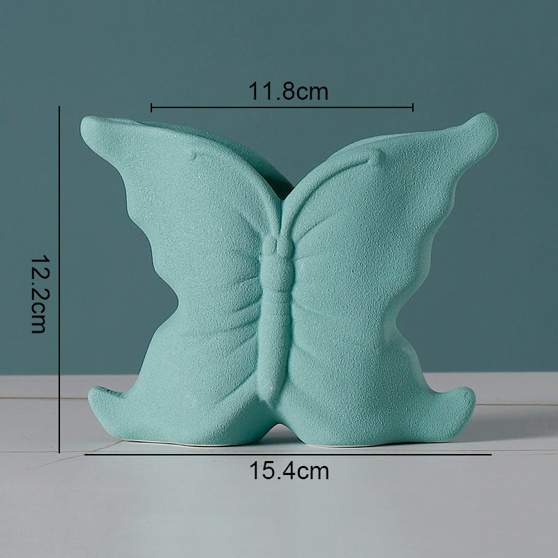 Simple Solid Color Ceramic Vases European Flower Arrangement Plant Pots