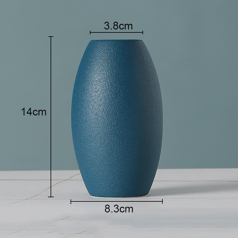 Simple Solid Color Ceramic Vases European Flower Arrangement Plant Pots