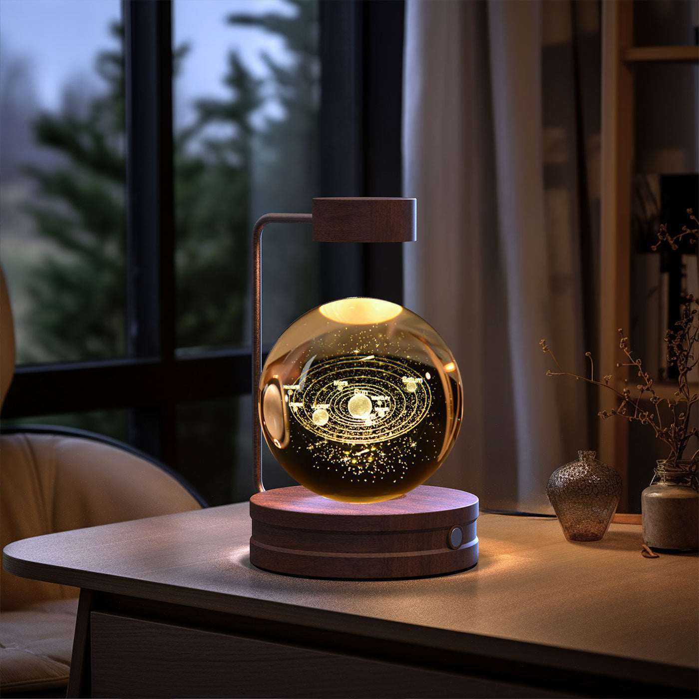 Crystal Ball Cosmic Dinosaur Indoor Night Light Lamp
