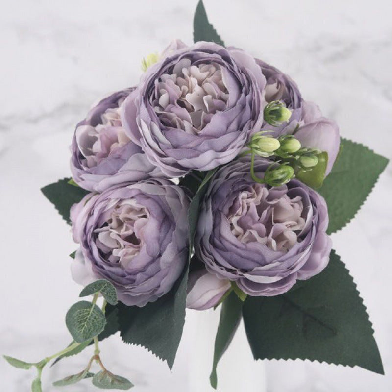 Artificial Feili Persian Peony Rose Bouquet