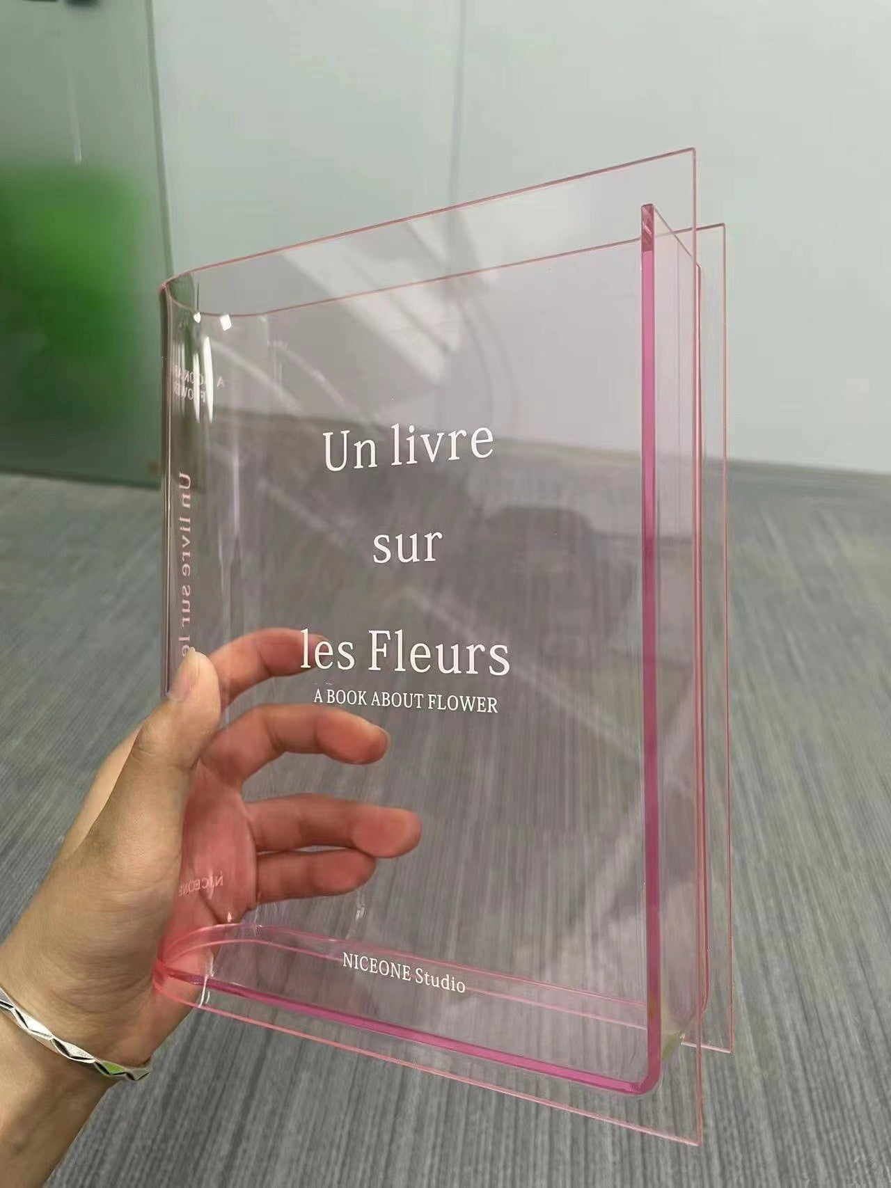 Transparent Acrylic Book Vase Living Room Hydroponic Flower