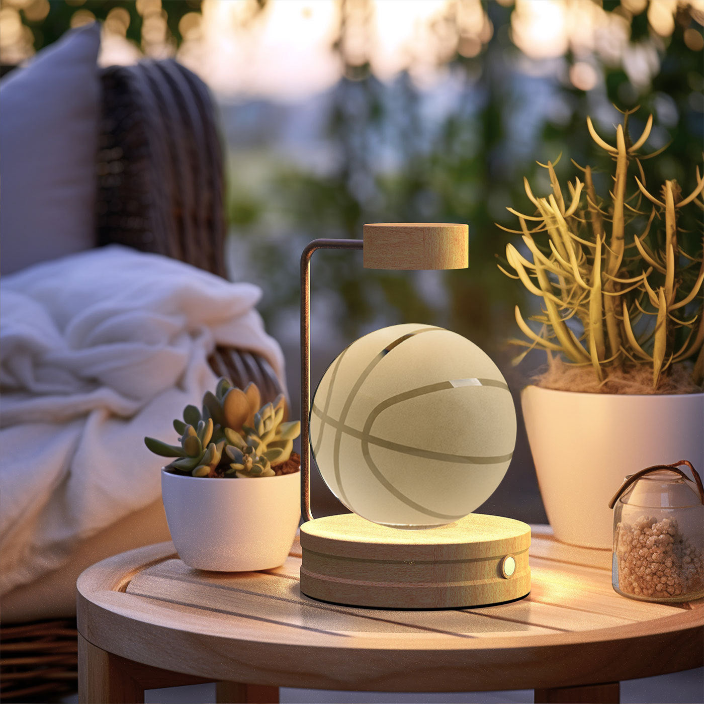Crystal Ball Cosmic Dinosaur Indoor Night Light Lamp