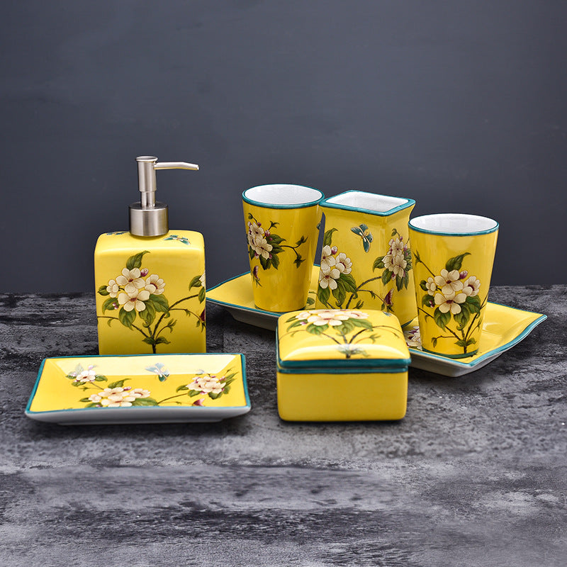 Wedding Supplies Ceramic Bathroom Components Set