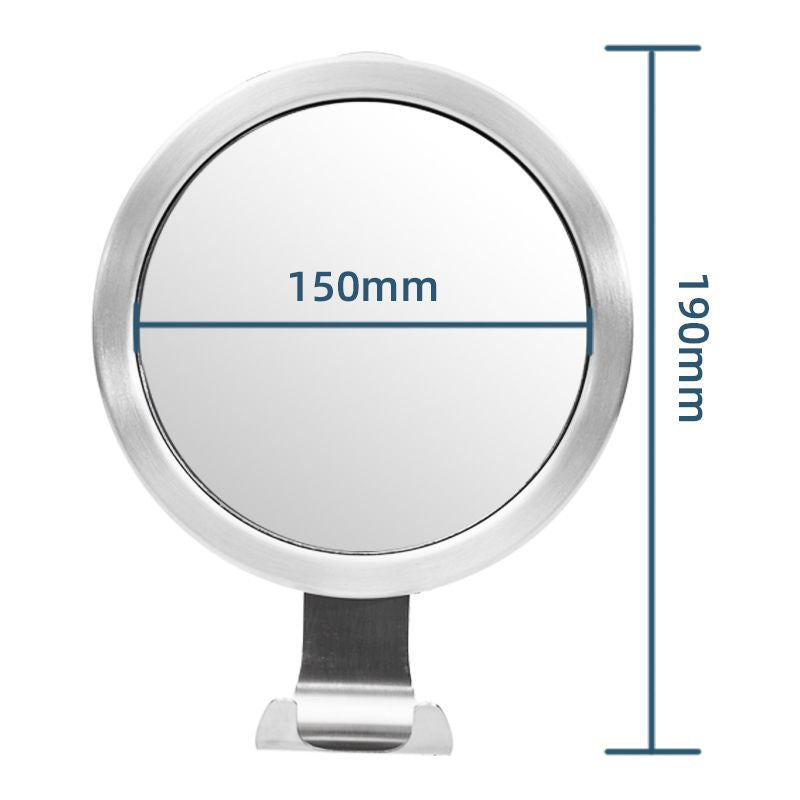 Bathroom Suction Cup Anti Fog Aluminum Alloy Hook Round Mirror