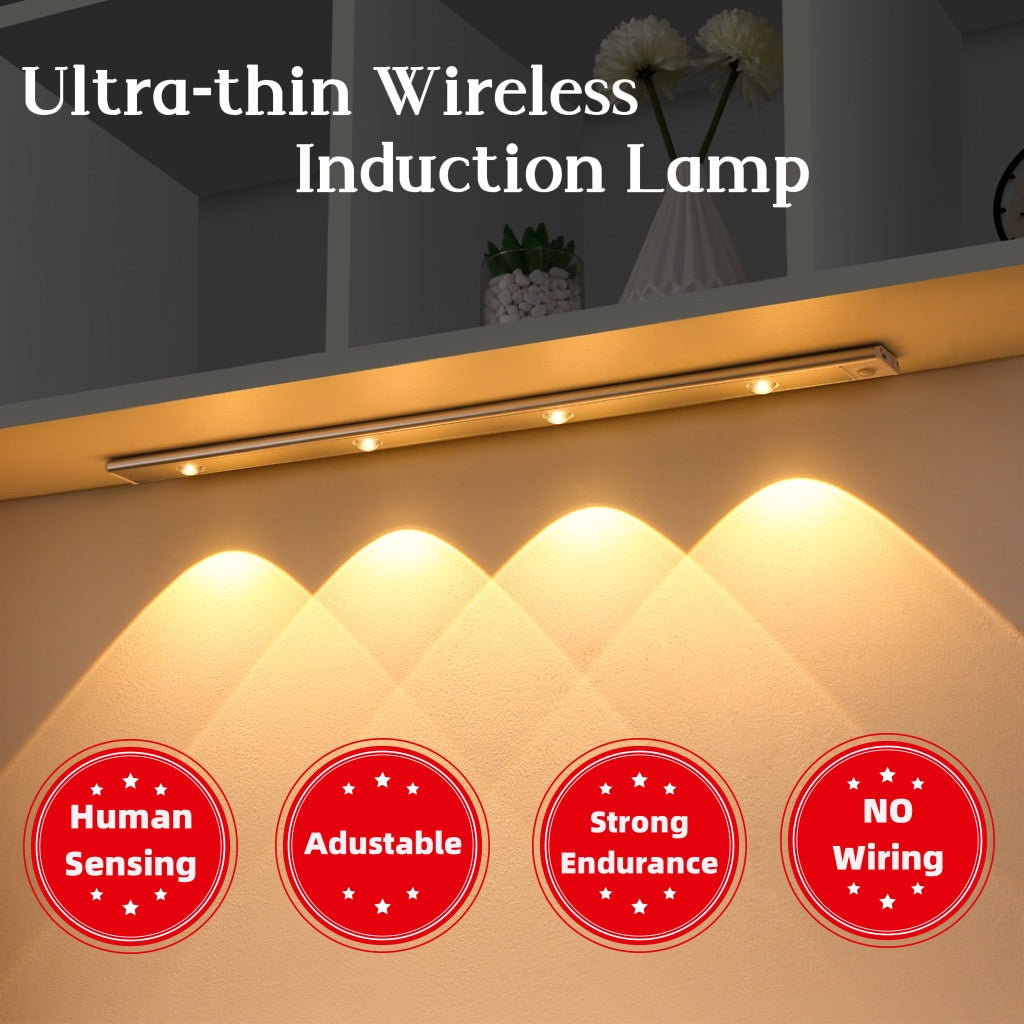 USB LED Night Light Motion Sensor Wireless Thin LED Wine Cooler Light