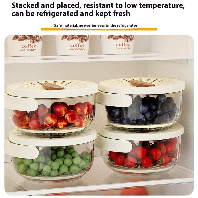 Draining Basket With Lid Kitchen Fruit Washing Kitchen Gadgets