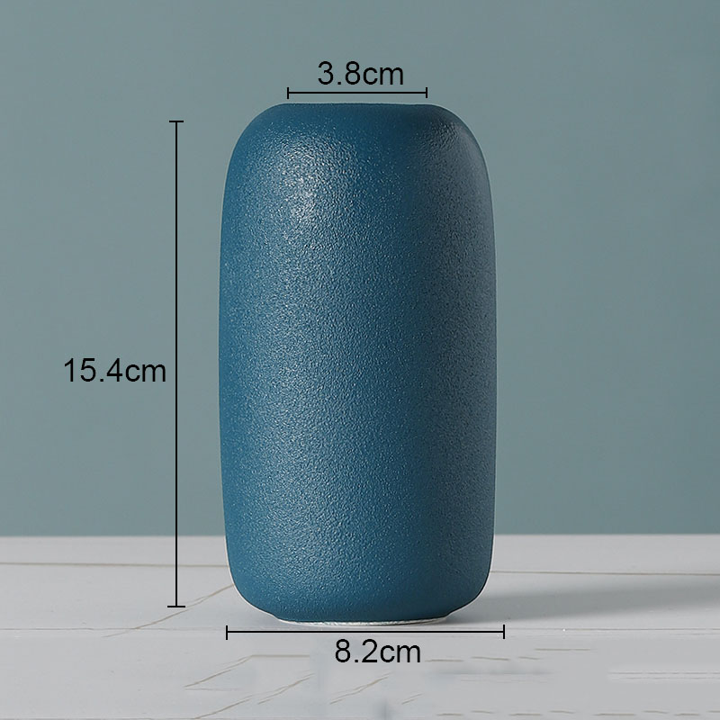 Simple Solid Color Ceramic Vases European Flower Arrangement Plant Pots