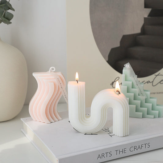 Small Families Use Soy Geometric Shape Candles
