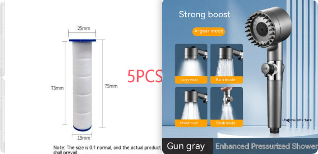 The Third Gear Adjustable Strong Supercharged Shower Head