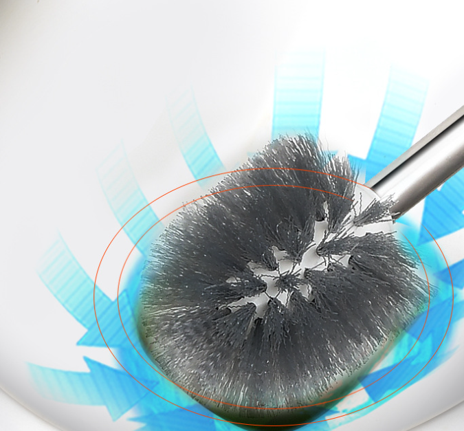 Soft Bristle Toilet Brush Holder Included Sturdy Easy Clean
