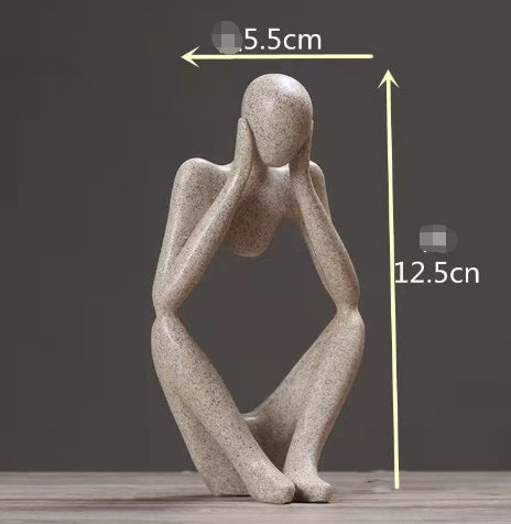 Creative Abstract Character Jane Ou Thinker Ornaments