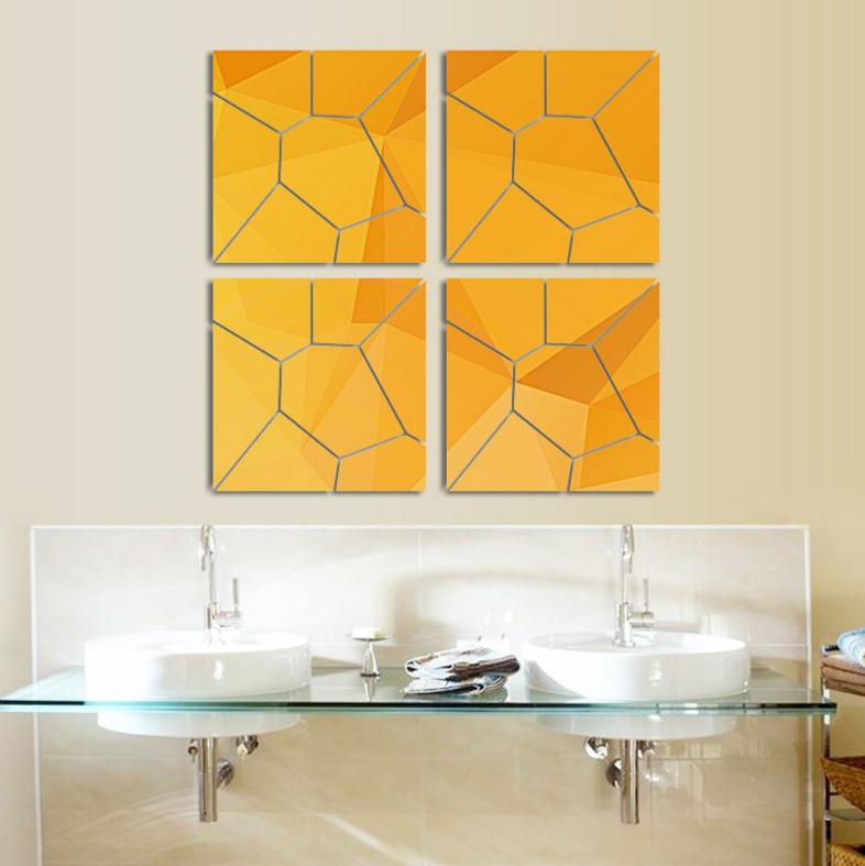 Home Decoration Geometric Puzzle Combination Mirror Wall